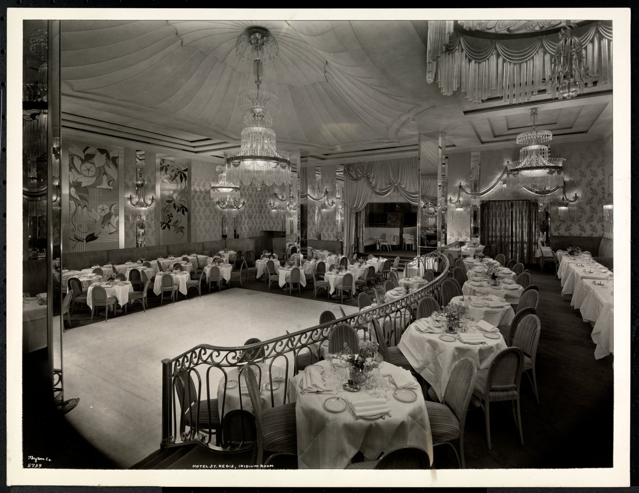 Az Iridium szoba a St. Regis Hotelben, 1937 (ezüst zselatinos nyomat) alkotó: Byron Company