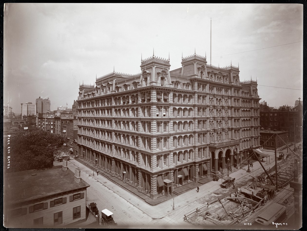 The Park Avenue Hotel, 32nd-33rd Street, New York, 1901 vagy 1902 (ezüst zselatin nyomat) alkotó: Byron Company