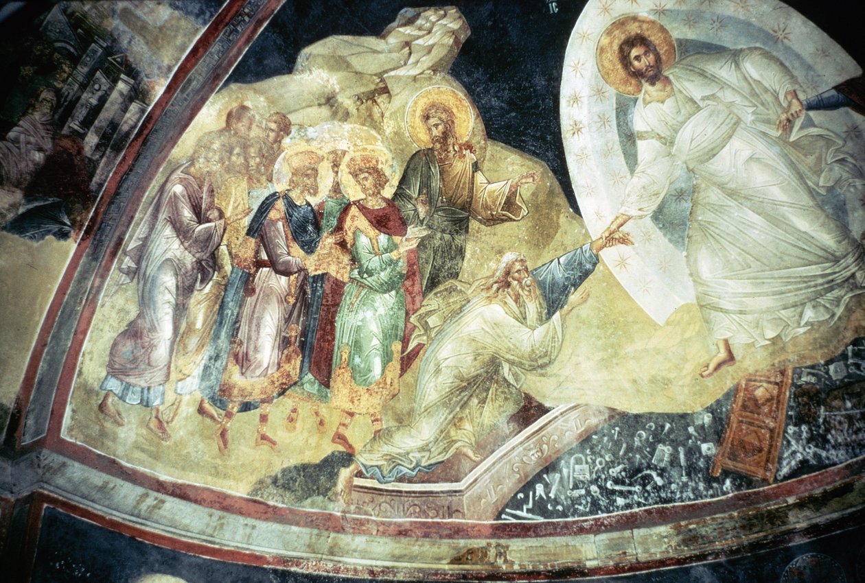 Anasztázis a pareklészi apszisboltozatban, 1310-20 alkotó: Byzantine
