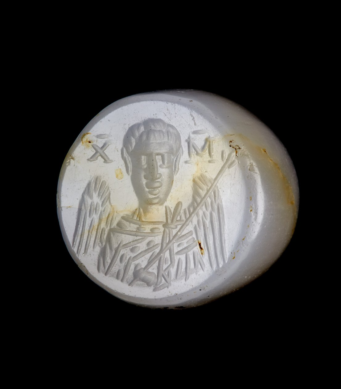 Mihály arkangyal mellszobra (kalcedon) alkotó: Byzantine