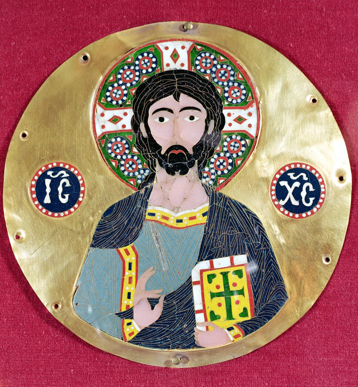 Krisztusi áldás, 10-11. század (arany és zománc) alkotó: Byzantine