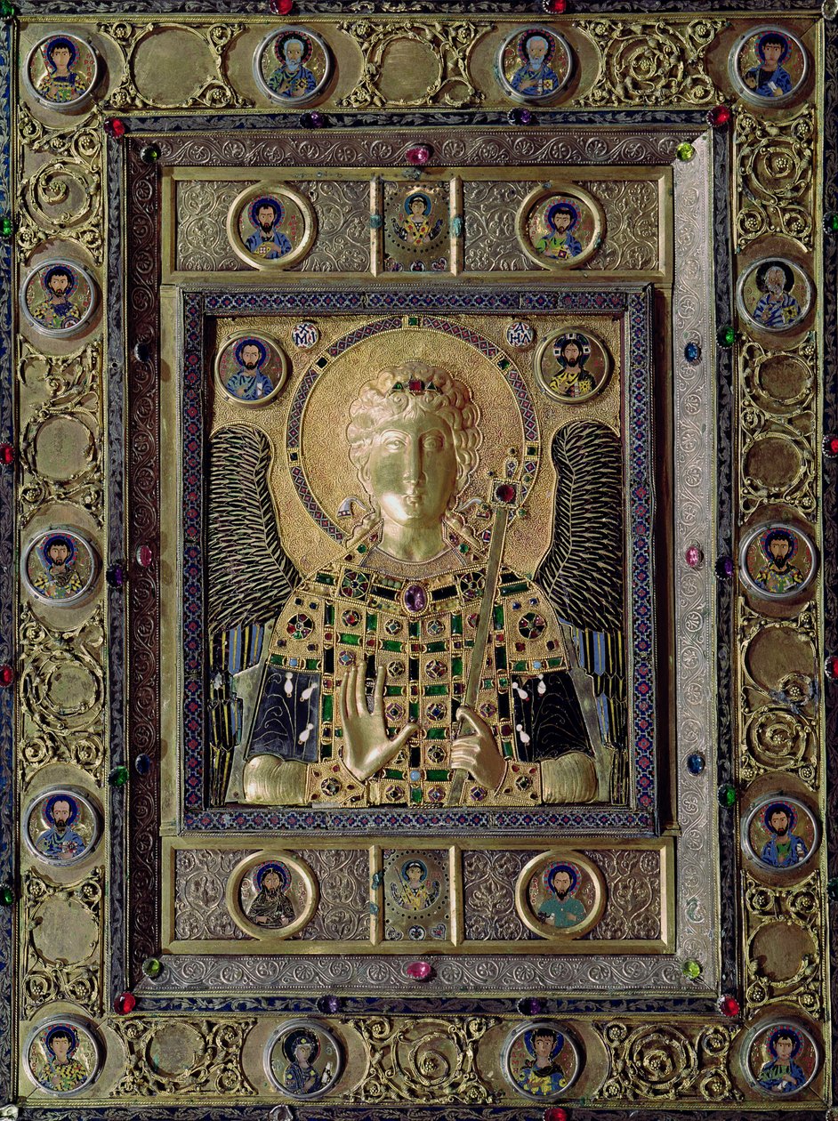 Mihály arkangyalt ábrázoló ikon, 11-12. század (arany és ezüst drágakövekkel kirakva) alkotó: Byzantine