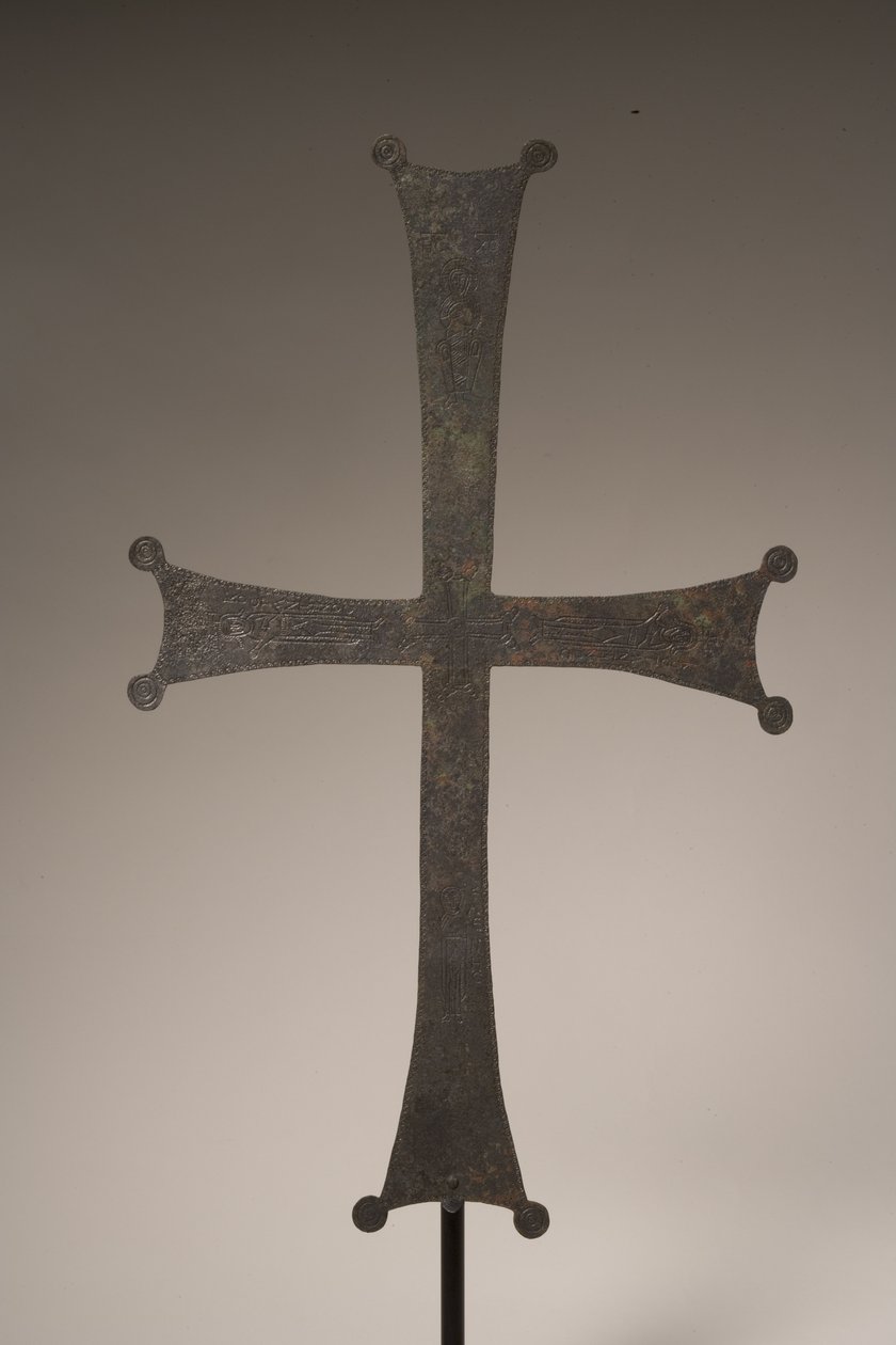 Körmeneti kereszt bekarcolt felirattal, Kr.u. 10-12. század (bronz) (lásd még: 247952) alkotó: Byzantine