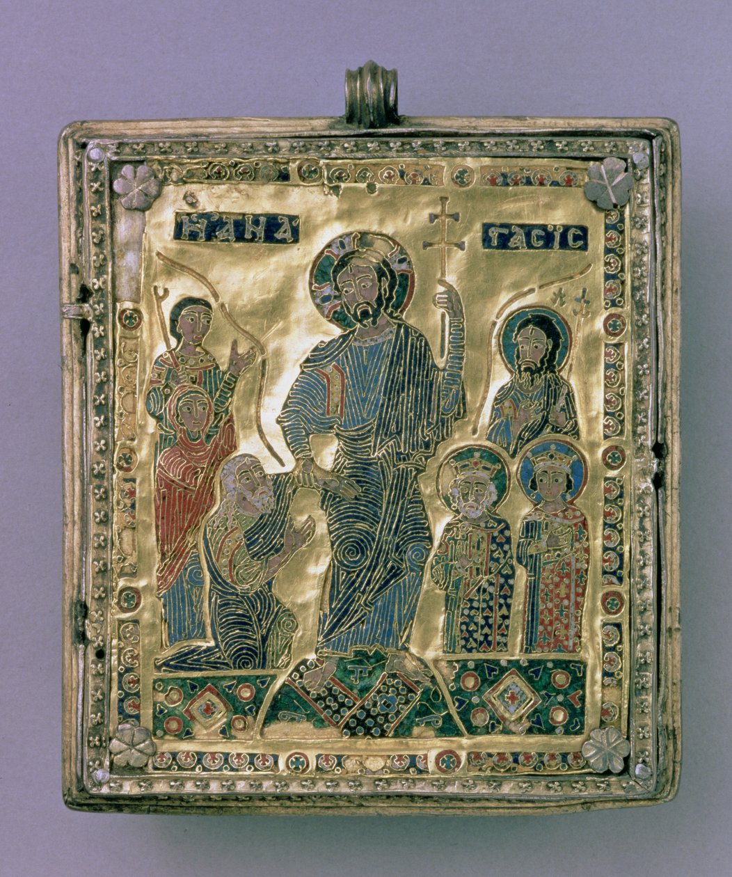 Az Anasztázis (arany és zománc) alkotó: Byzantine