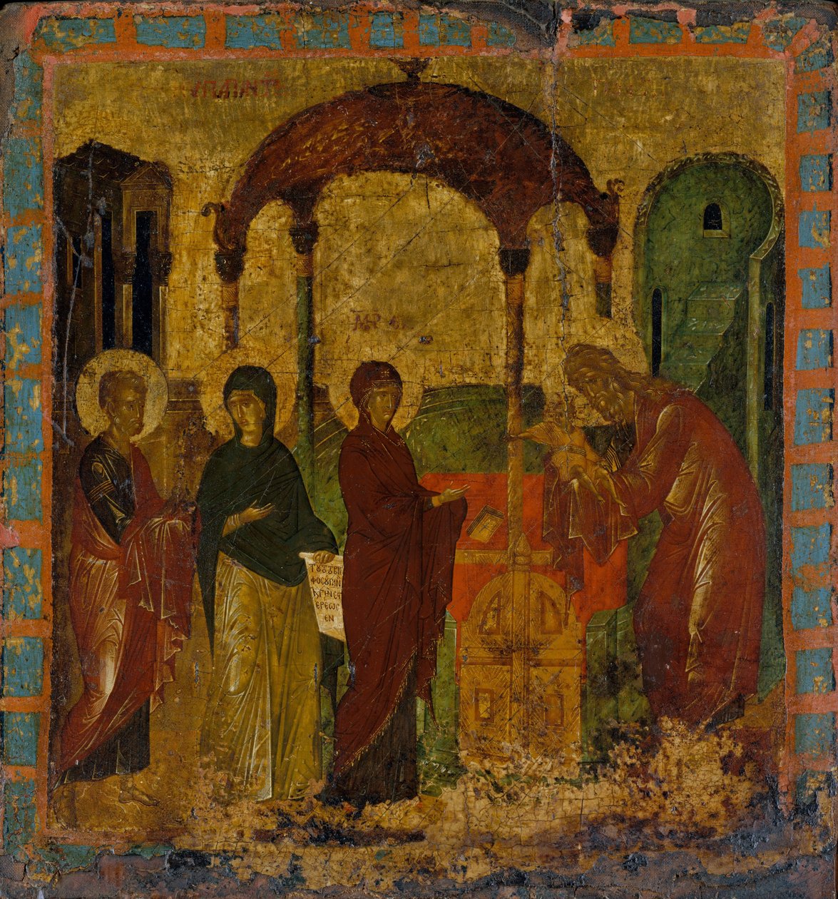 Bemutató a templomban (tempera fán, arany alapon) alkotó: Byzantine