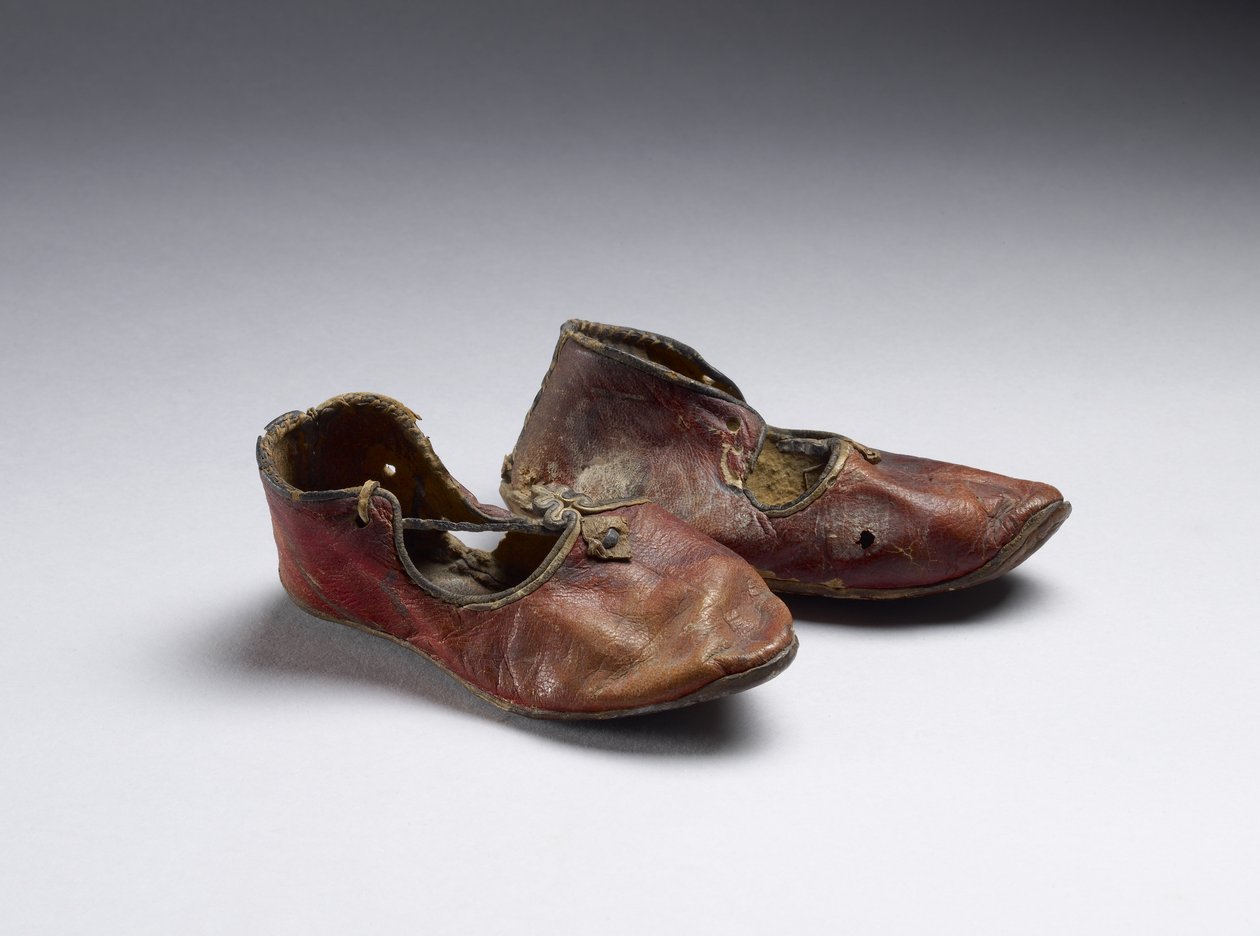 Egy pár gyermekcipő (bőr) alkotó: Byzantine Period, Egyptian