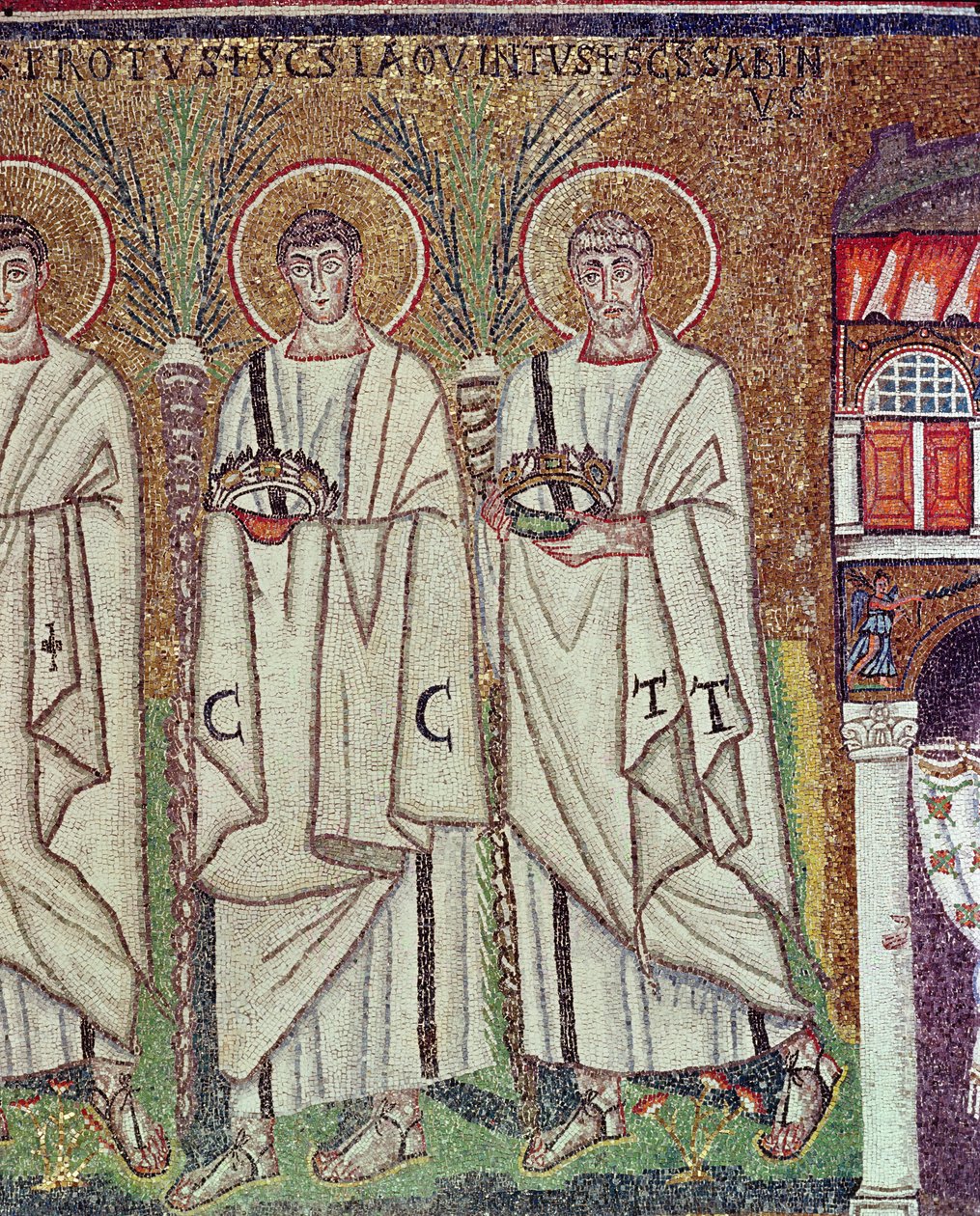 Mártírok körmenete, 527-99 (mozaik) (58071 részlet) alkotó: Byzantine School