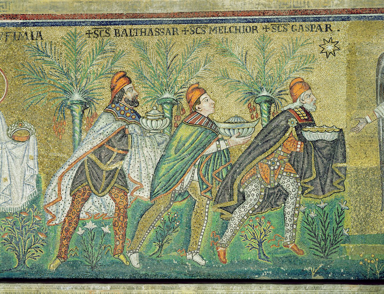 A három király körmenete (mozaik) alkotó: Byzantine School