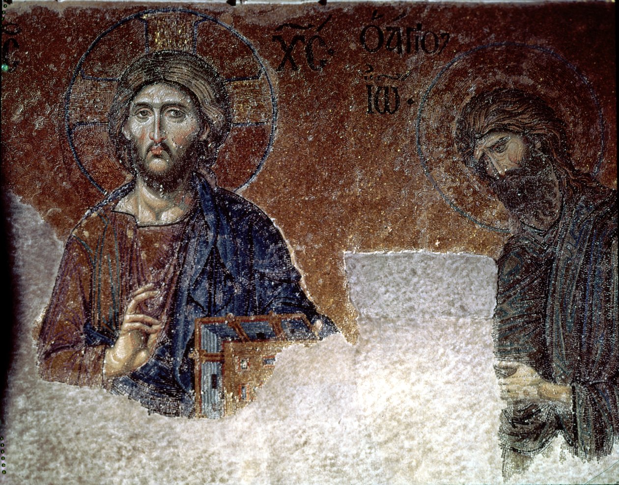 Krisztus és Keresztelő Szent János a Hagia Sophiában (mozaik) alkotó: Byzantine