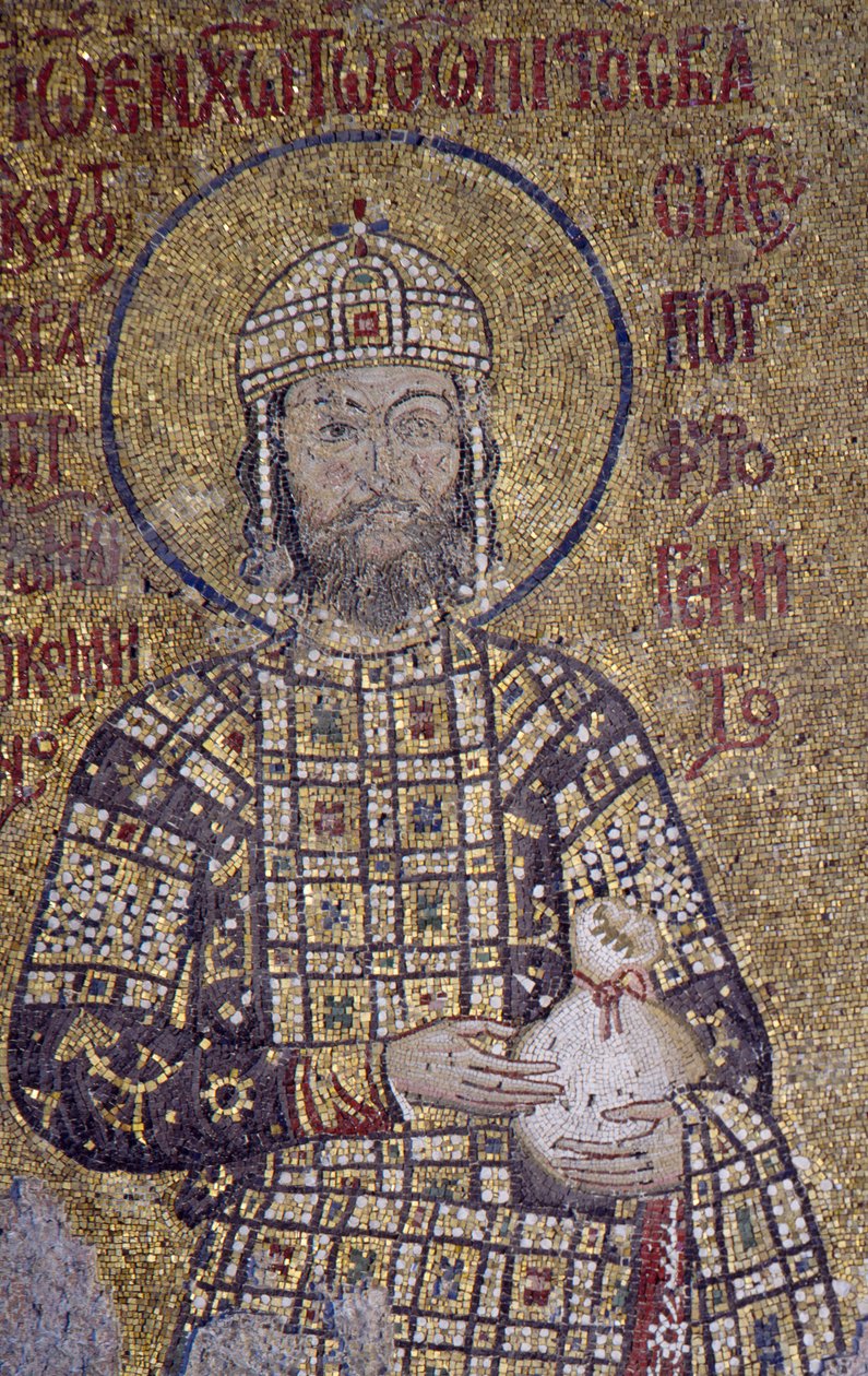 János Komnénusz császár a Hagia Sophiában (mozaik) alkotó: Byzantine