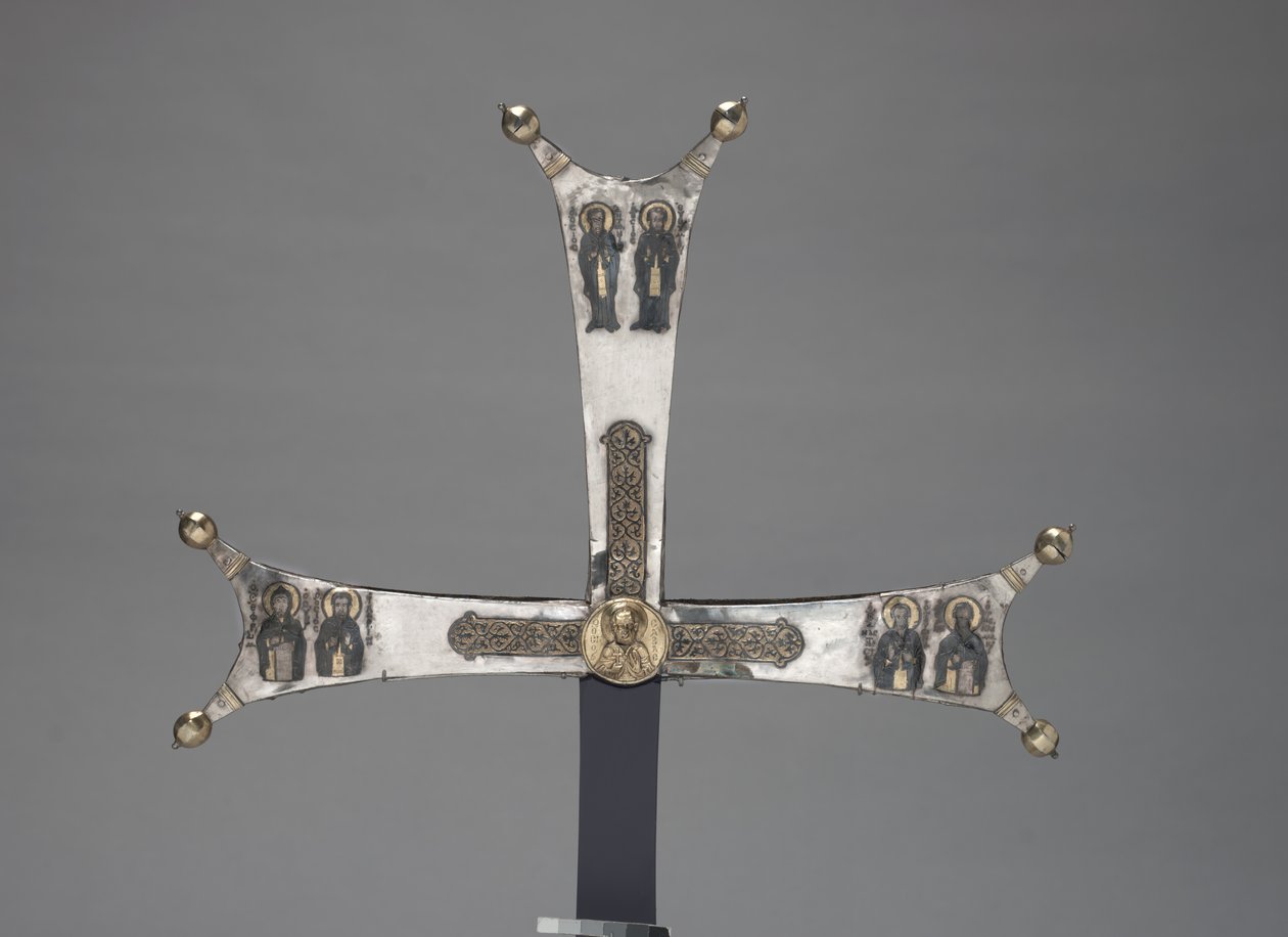Körmeneti kereszt töredéke, 1050 körül (ezüst aranyozott, niello) alkotó: Byzantine