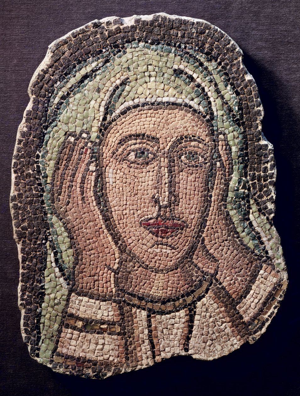 Az egyik szent asszony feje, törökországi (mozaik) alkotó: Byzantine