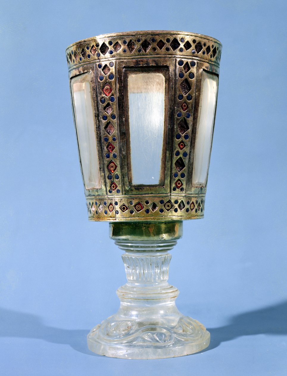 Hatszögletű pohár, kincs a Szent Márk-bazilikából (ezüst és hegyikristály) alkotó: Byzantine