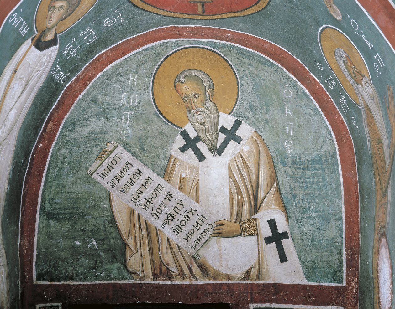 Levelet tartó szent festményei, Antiochiai Szent Ignác, Panagia Too Araka, Lagoudera, Ciprus alkotó: Byzantine