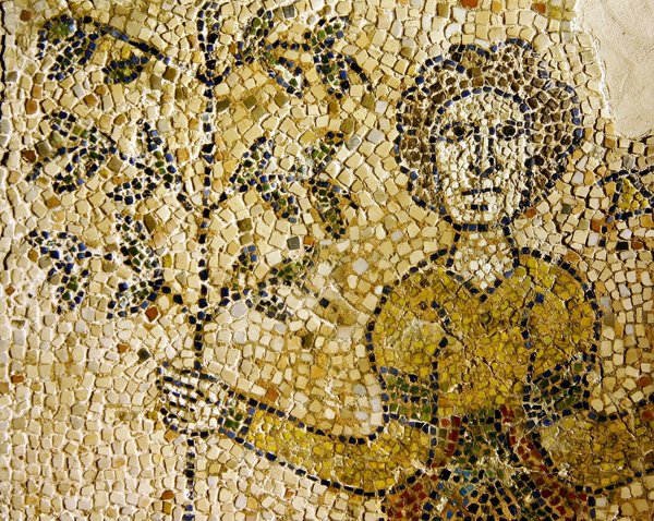 Éva és a tudás fája ábrázolása, 1213 (mozaik) alkotó: Byzantine