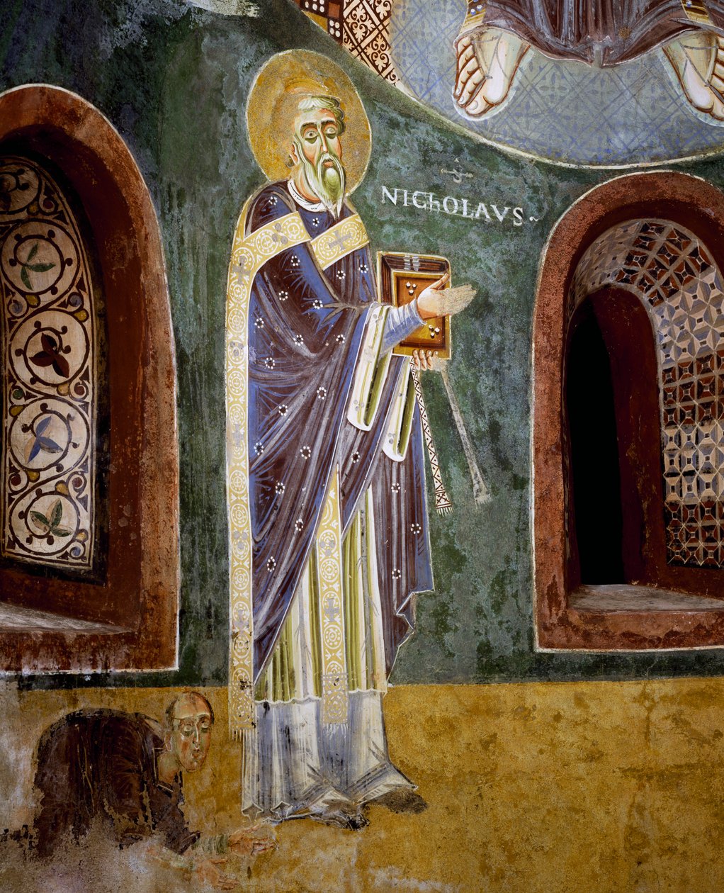 Szent Miklós, részlet (freskó) alkotó: Byzantine