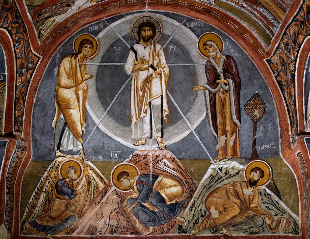 Átváltozás, bizánci freskó (XII. század), Karanlik Kilise (Sötét templom) (XII-XIII. század), Göreme (az Unesco világörökségi listája) alkotó: Byzantine