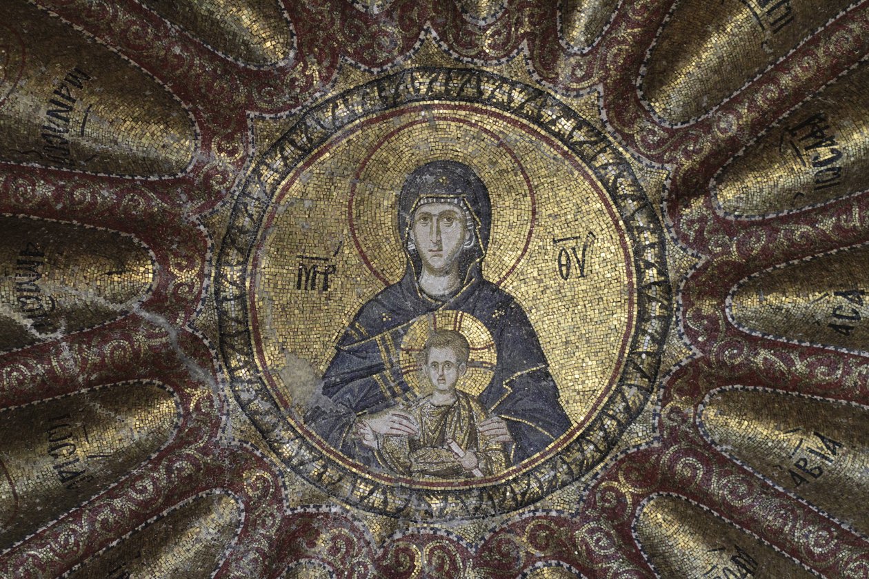 Szűz és gyermek, a Chora templom múzeumában alkotó: Byzantine