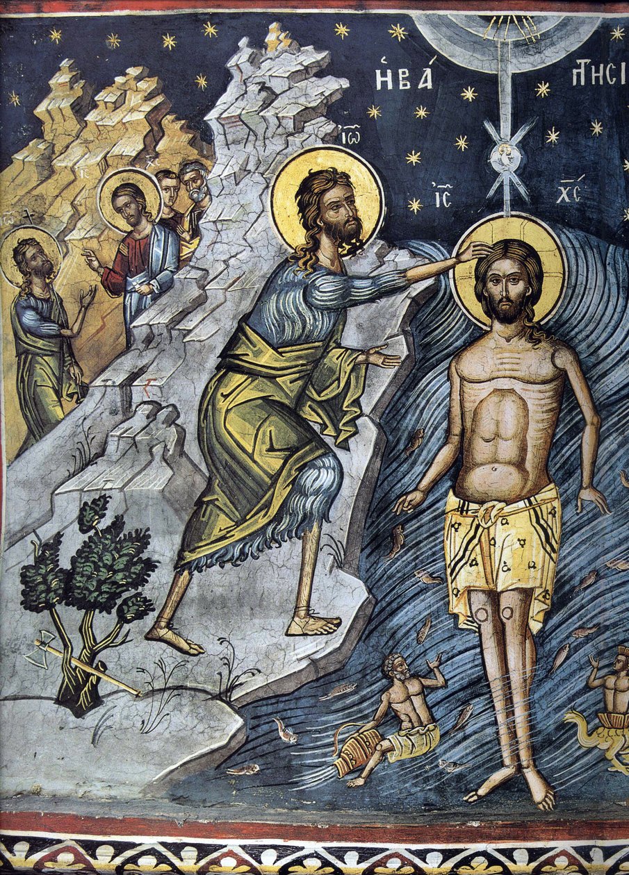 Vízkereszt - bizánci mester - 16. század - Freskó - Dionüsziou kolostor, Athos-hegy alkotó: Byzantine Byzantine