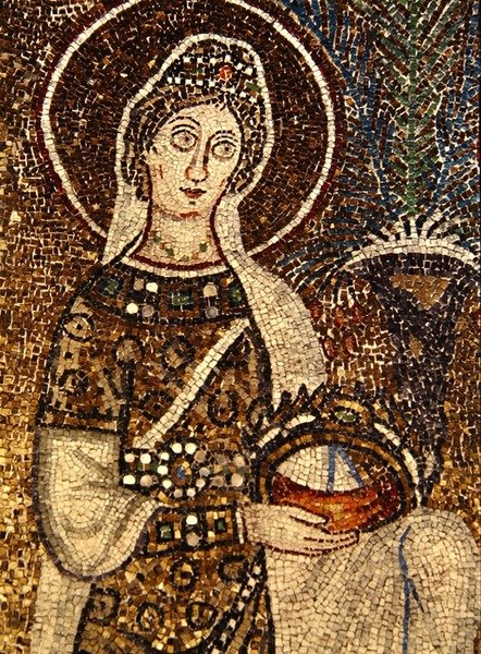 Szűz mártír (mozaik) (lásd még: 58073) alkotó: Byzantine School