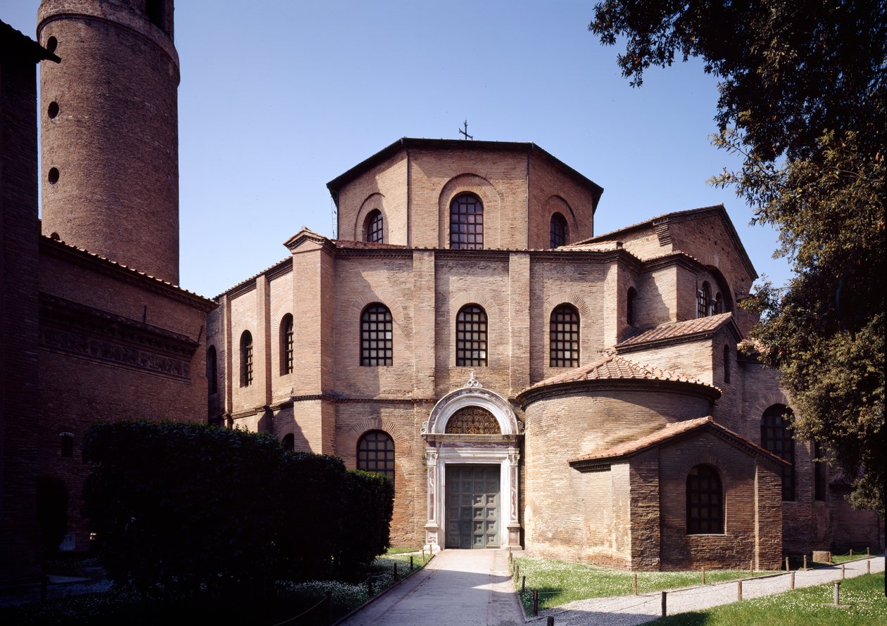 A templom homlokzata, i.sz. 547 körül alkotó: Byzantine School