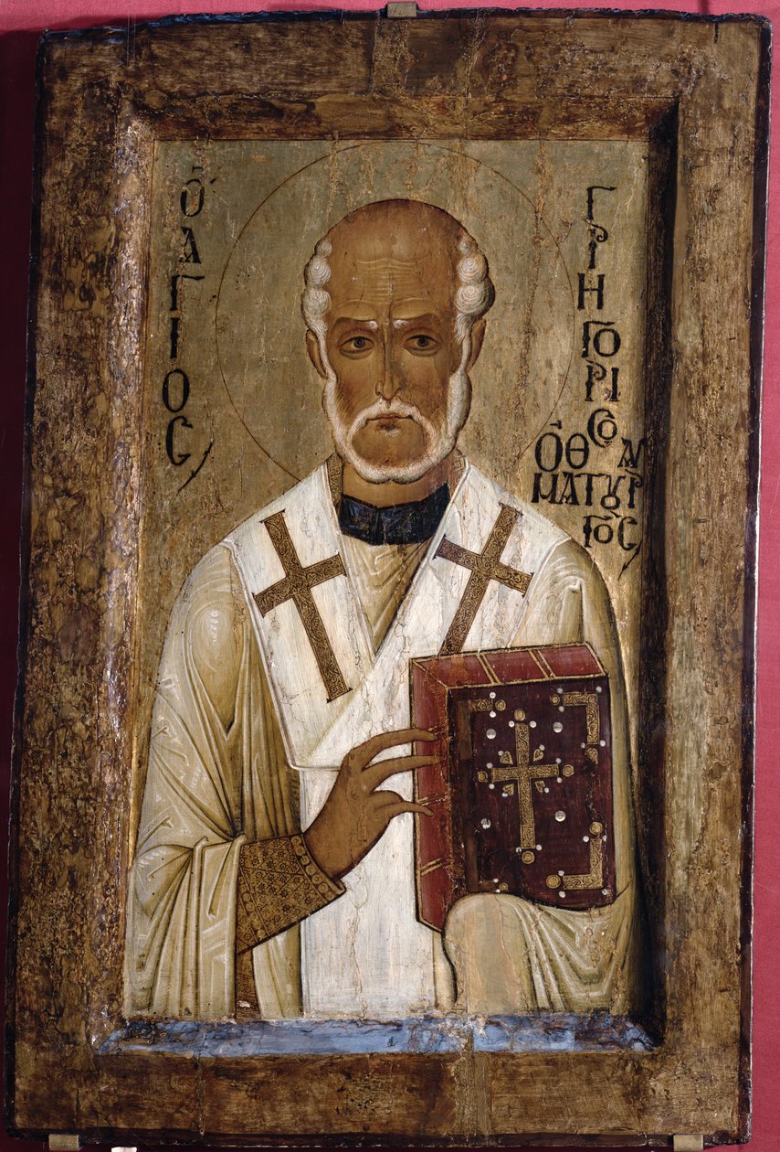 Szent Gergely ikon (tempera a panelen) alkotó: Byzantine School