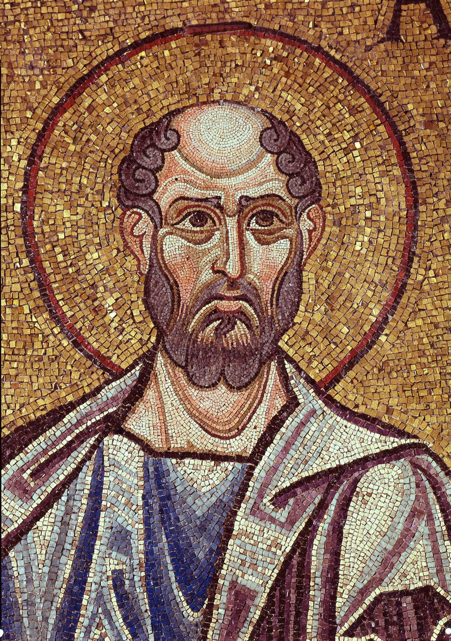 Abdias próféta (Kr. e. 8. vagy 6. század). Bizánci mester alkotása, mozaik, a velencei Szent Márk-bazilika díszítésének részlete (Olaszország) alkotó: Byzantine School