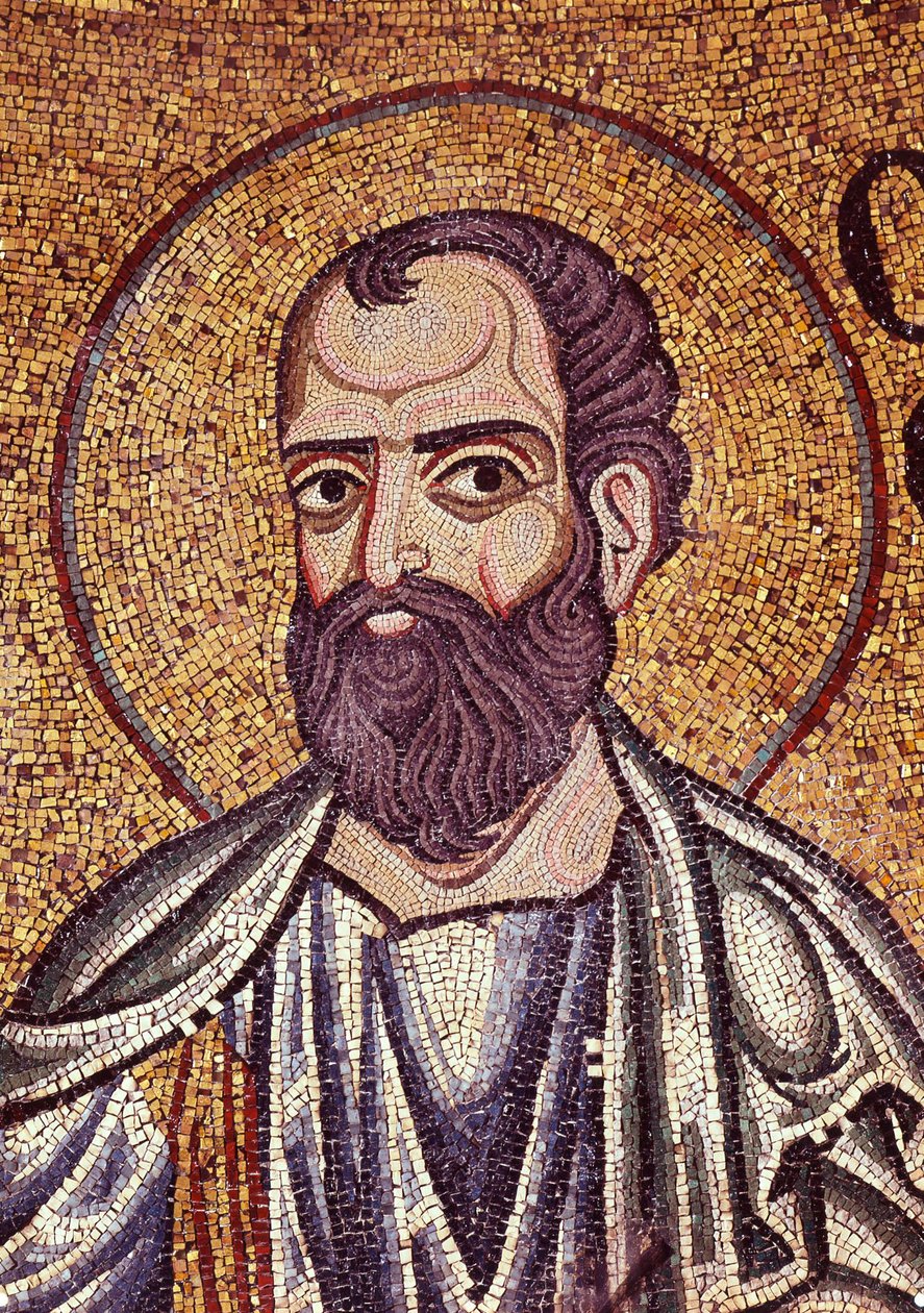 Malakiás próféta (Kr. e. V. század). Bizánci mester alkotása, mozaik, a velencei Szent Márk-bazilika díszítésének részlete (Olaszország) alkotó: Byzantine School
