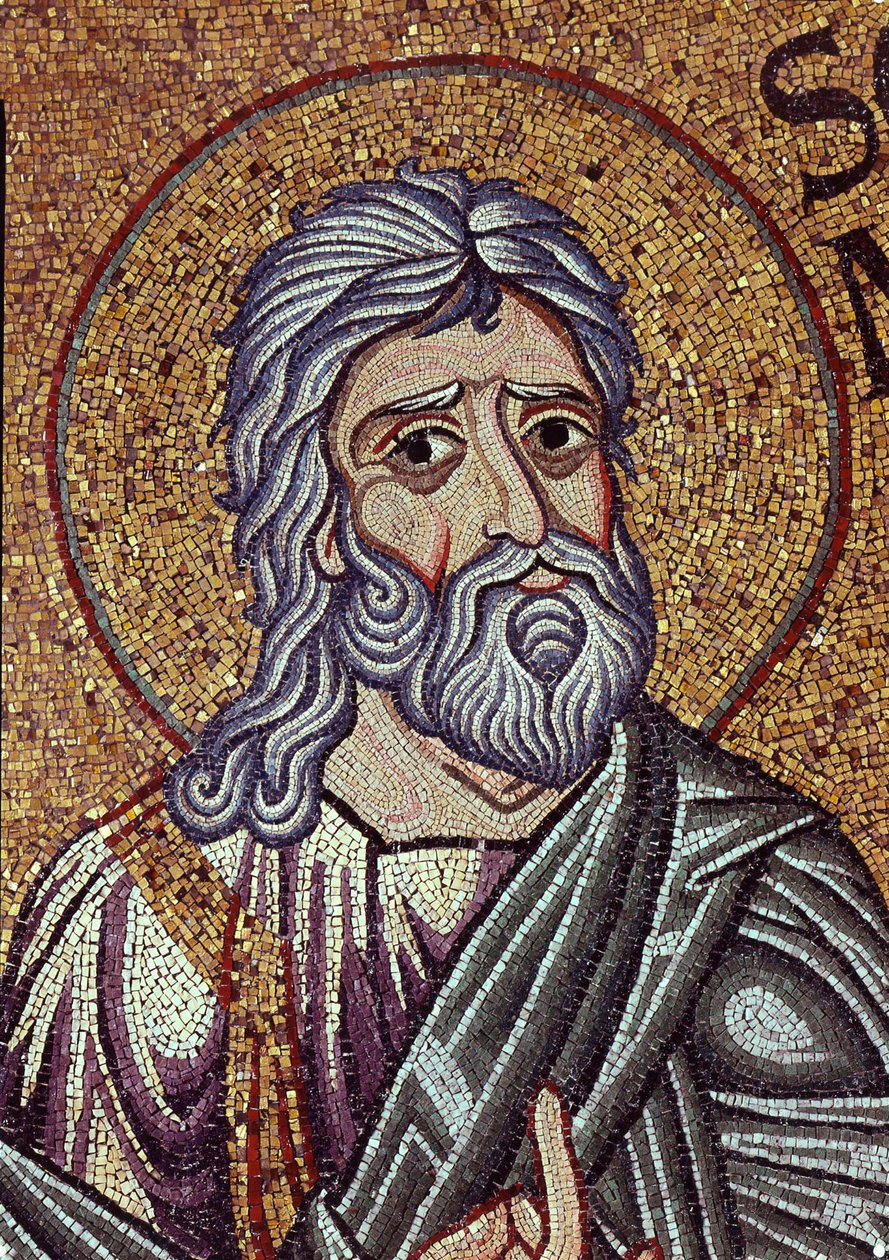 Sofóniás próféta. Bizánci mester alkotása, mozaik, a velencei Szent Márk-bazilika díszítésének részlete (Olaszország) alkotó: Byzantine School