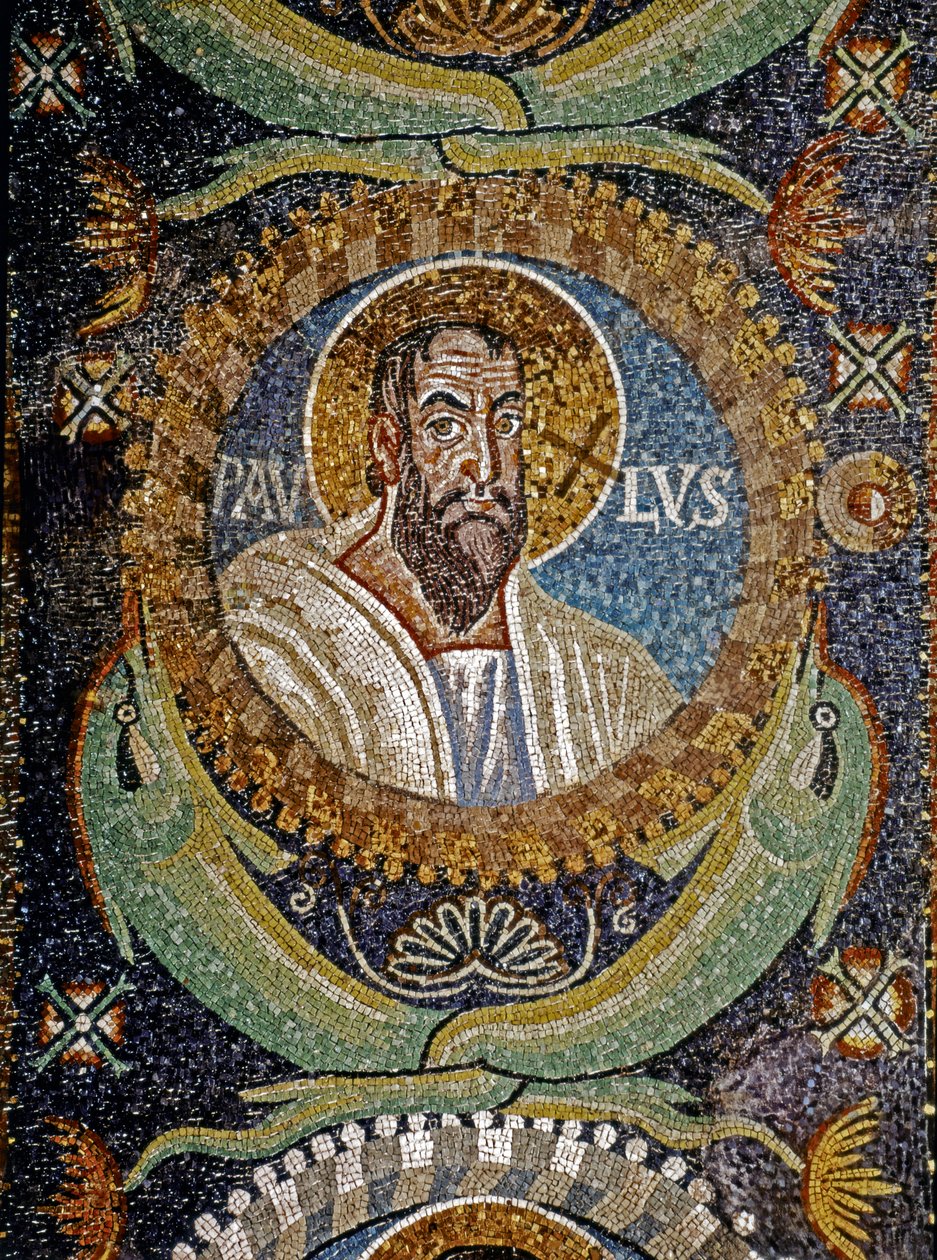 PAULUS: Bizánci mozaik, 6. század (mozaik) alkotó: Byzantine School