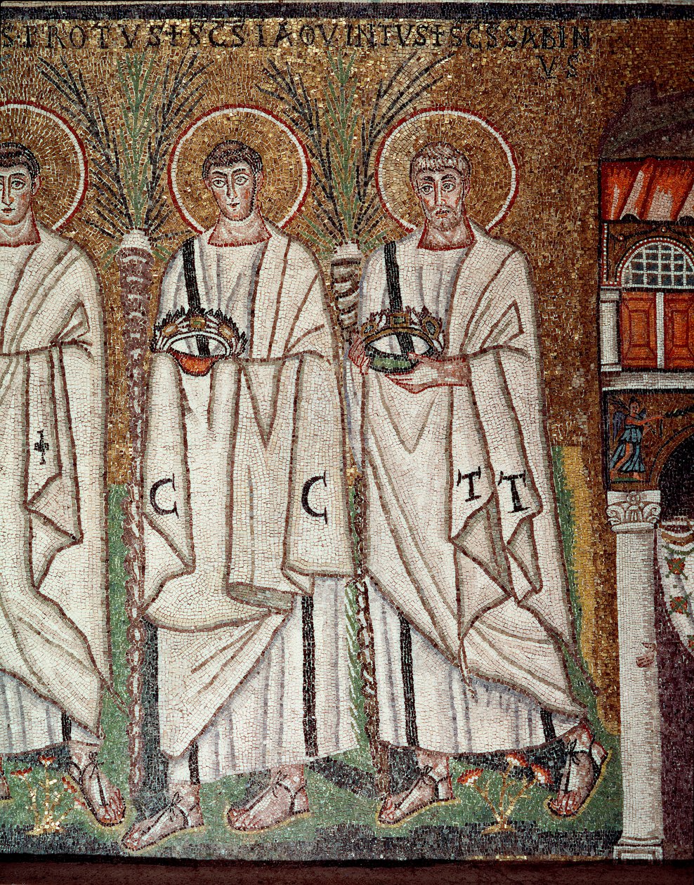 Vértanúk körmenete (mozaikrészlet, VI. század) alkotó: Byzantine School