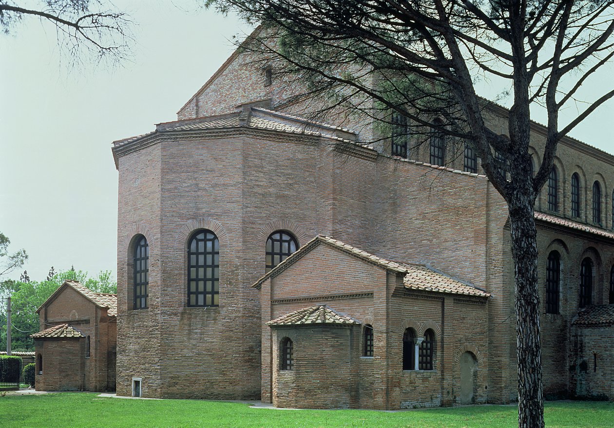 A bazilika hátsó homlokzata, i.sz. 536 alkotó: Byzantine School