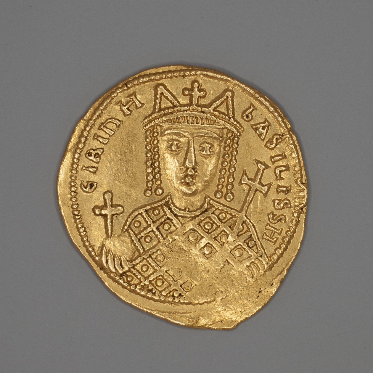 Irén császárné Solidusa, 797-802 (arany) alkotó: Byzantine School