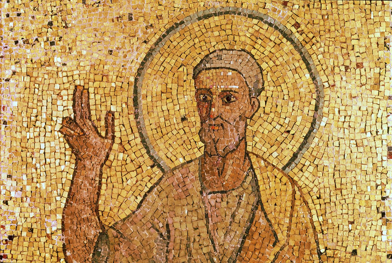 Szent Péter, a Szent Péter-kriptából, i.sz. 700 körül (mozaik) (lásd még: 151555) alkotó: Byzantine School