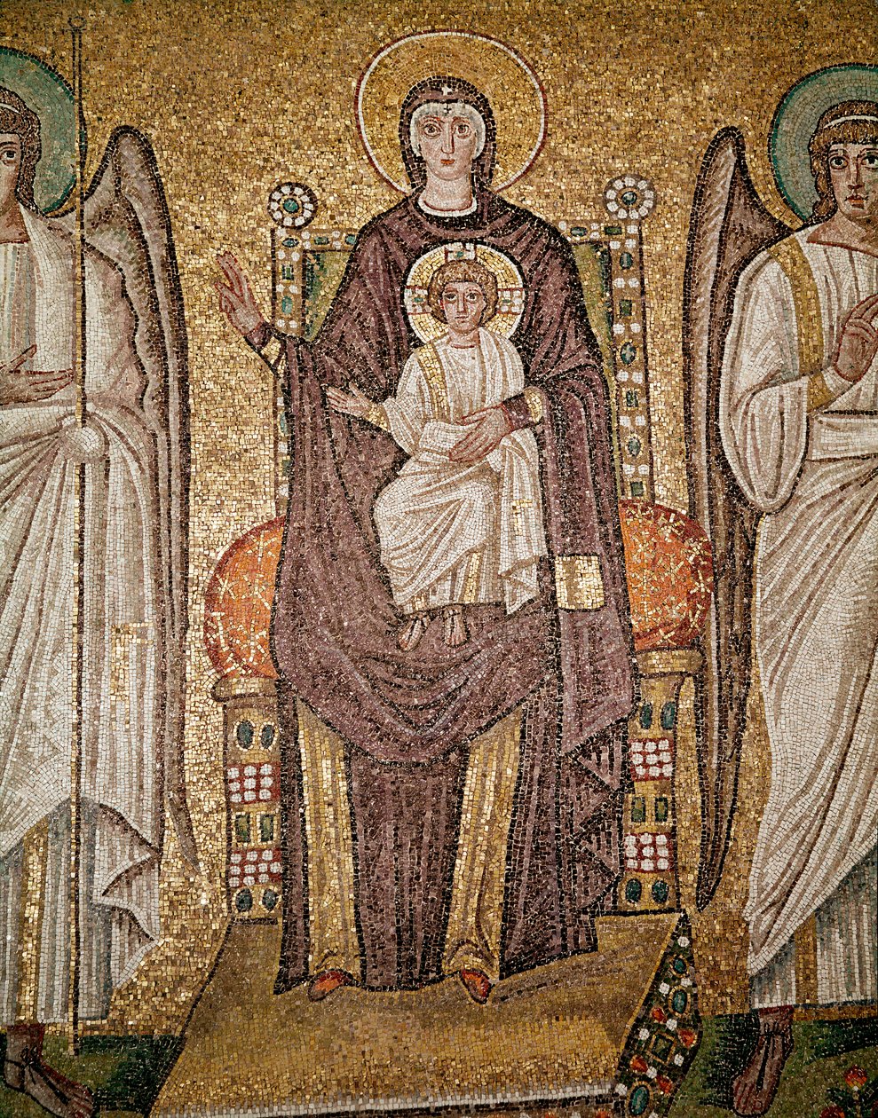 A bizánci szűz (részlet mozaikokból, 6. század) alkotó: Byzantine School