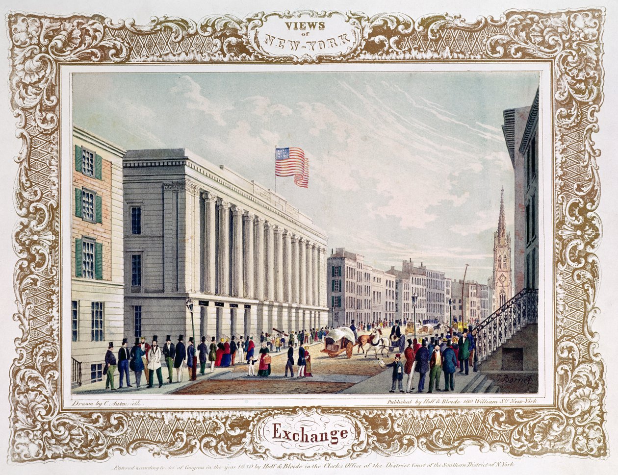 Exchange, New York City, megjelent 1850-ben alkotó: C. Autenrieth