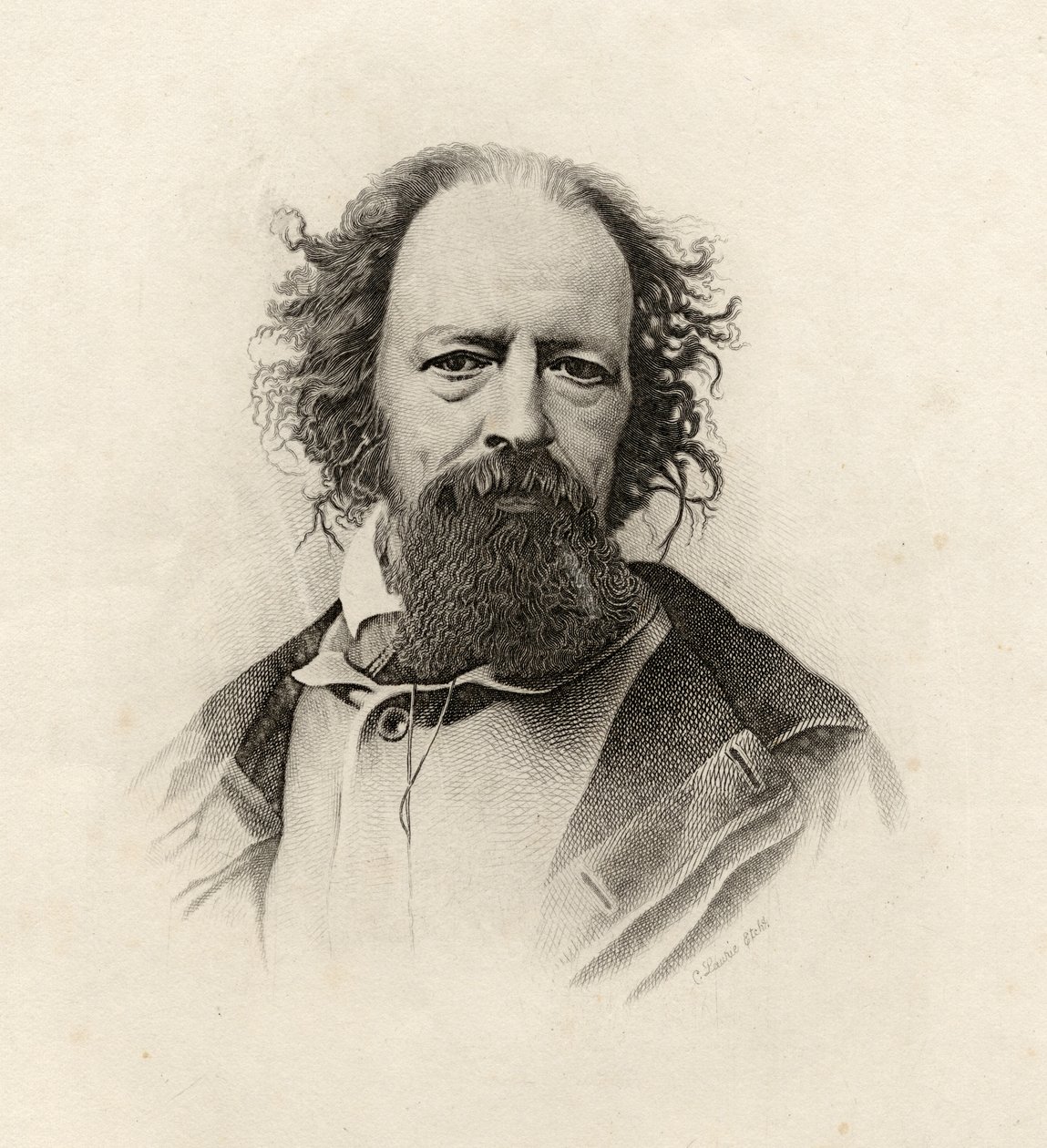 Alfred, Lord Tennyson portréja (1809-92) alkotó: C. Laurie
