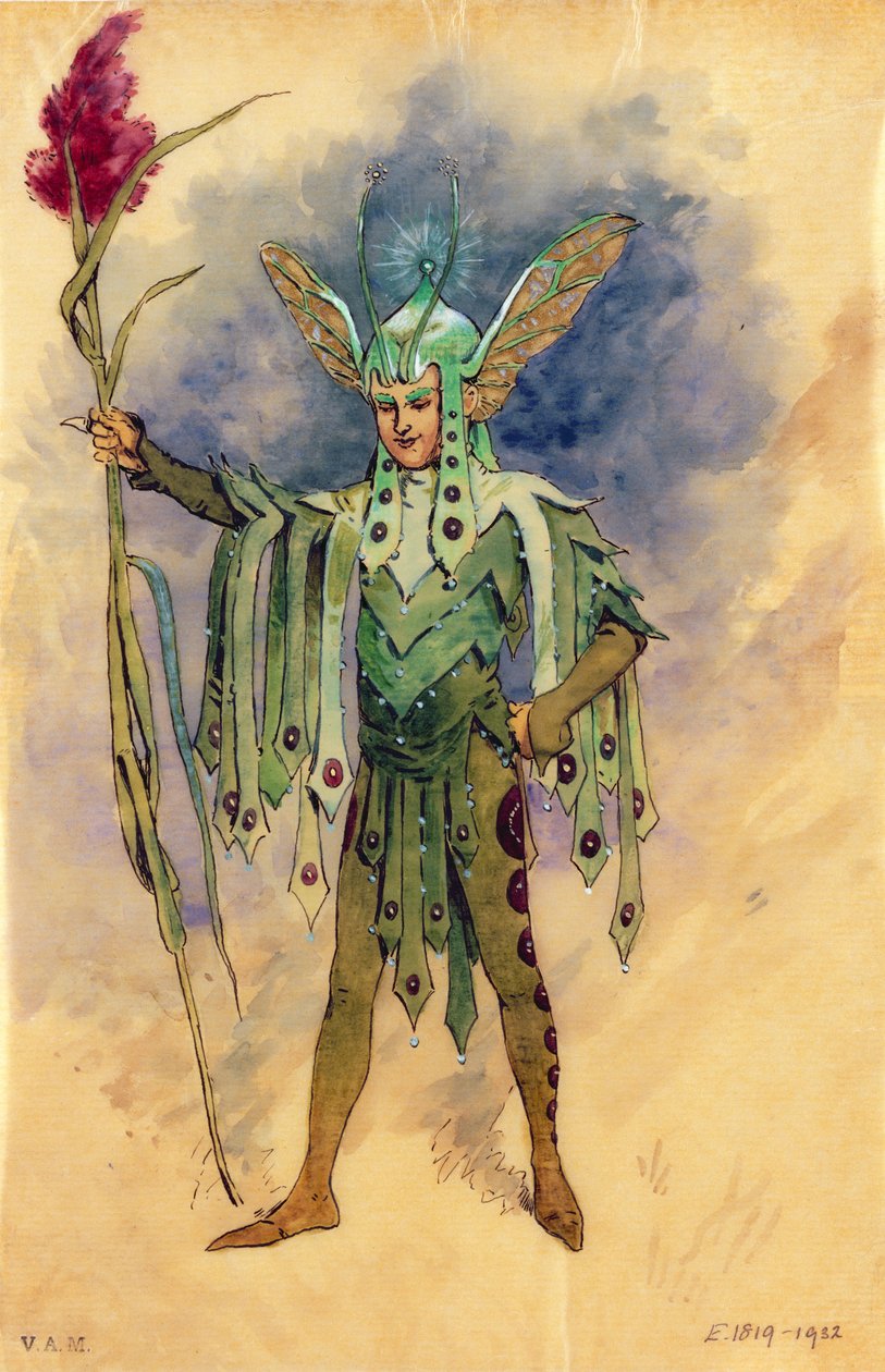 Peaseblossom, jelmezterv a Szentivánéji álomhoz, R. Courtneidge rendezésében, Princes Theatre, Manchester alkotó: C. Wilhelm