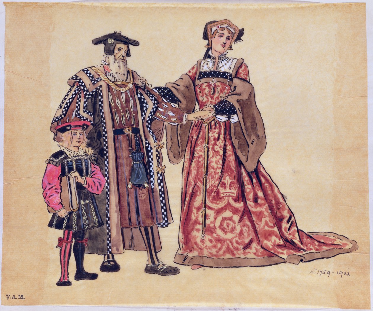 Rosalind és az öreg herceg, az As You Like It jelmezterve, producere R. Courtneidge a Princes Theatre-ben, Manchesterben alkotó: C. Wilhelm
