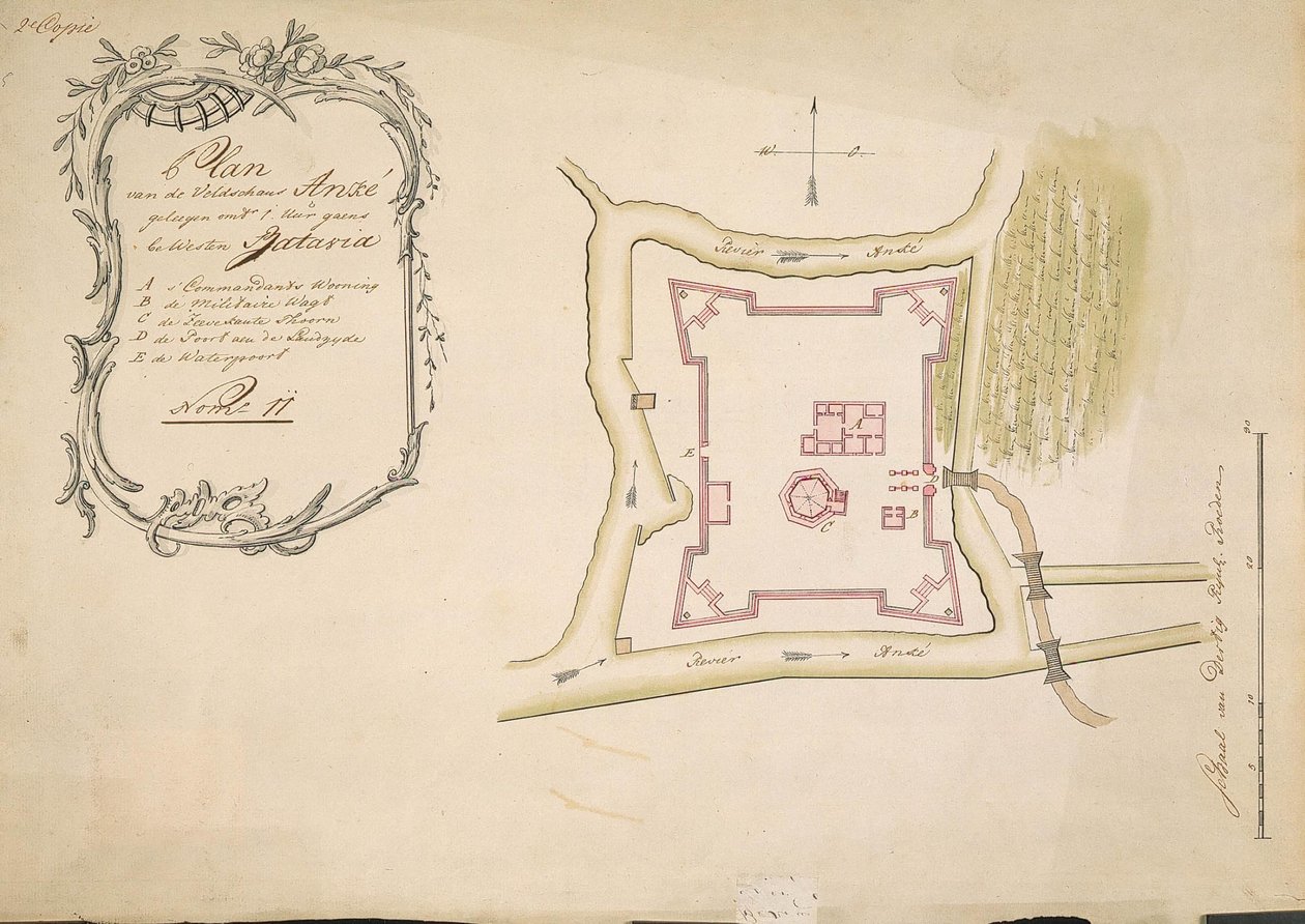 Anke. Redoubt térképe alkotó: C.A. Luepken