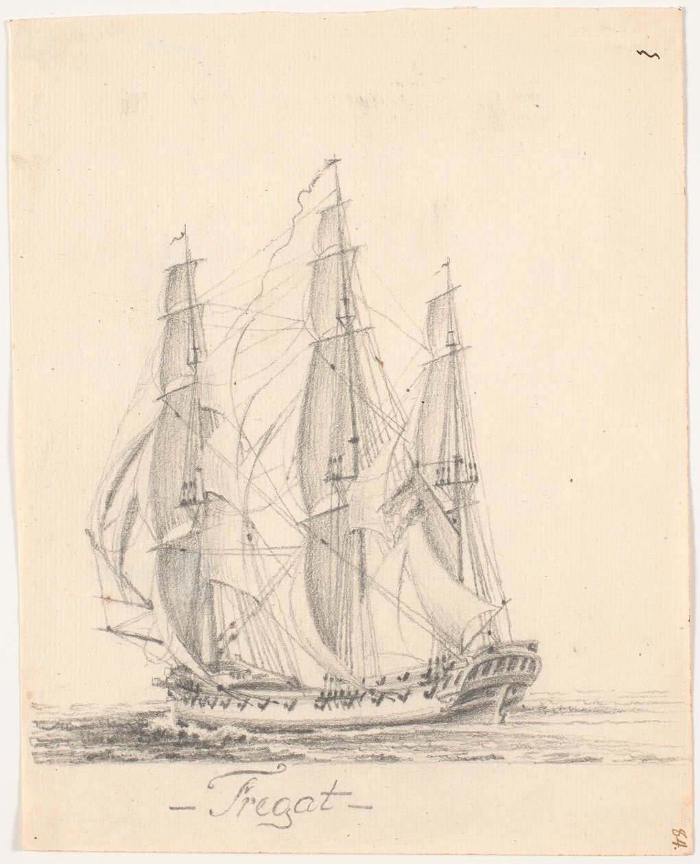 Fregatt teljes vitorla alatt alkotó: C.A. Lorentzen