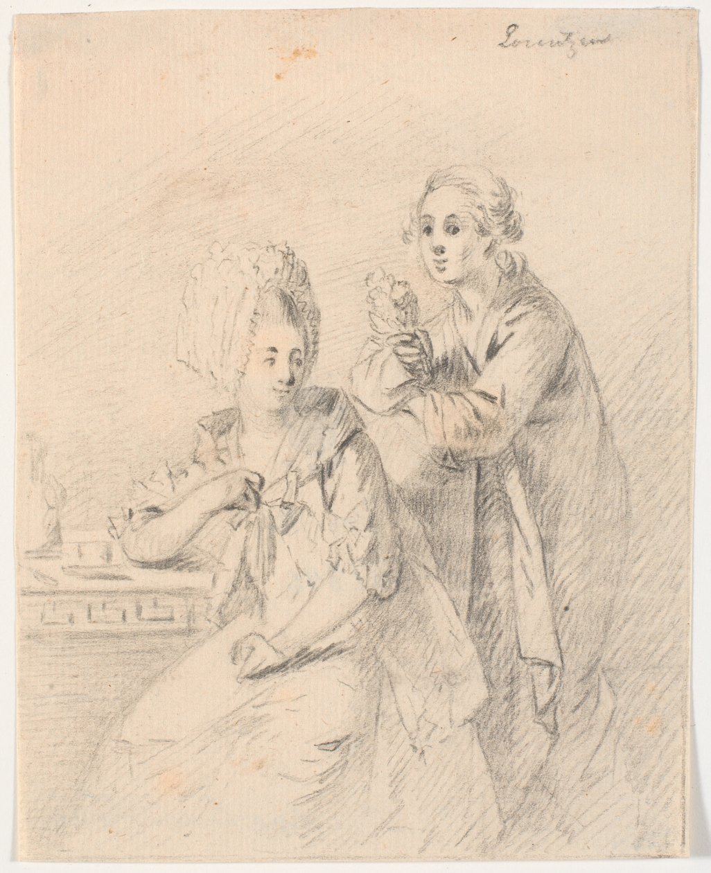 Frederik Carl Trant (1738-98) főiskolai helyettes és felesége, Cornelia (született Schumacher) portrétervezete alkotó: C.A. Lorentzen