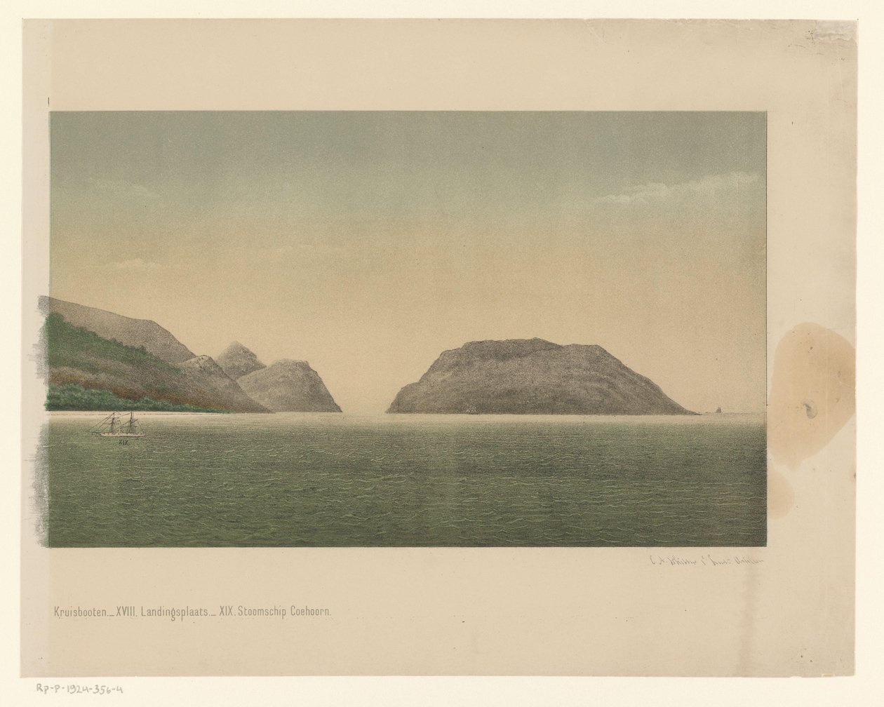 Kilátás Nagy-Aceh partjaira, az első acehi expedíció flottájával a part mellett, negyedik rész The Greater Aceh Road (cím az objektumon) alkotó: C.A. Whitten