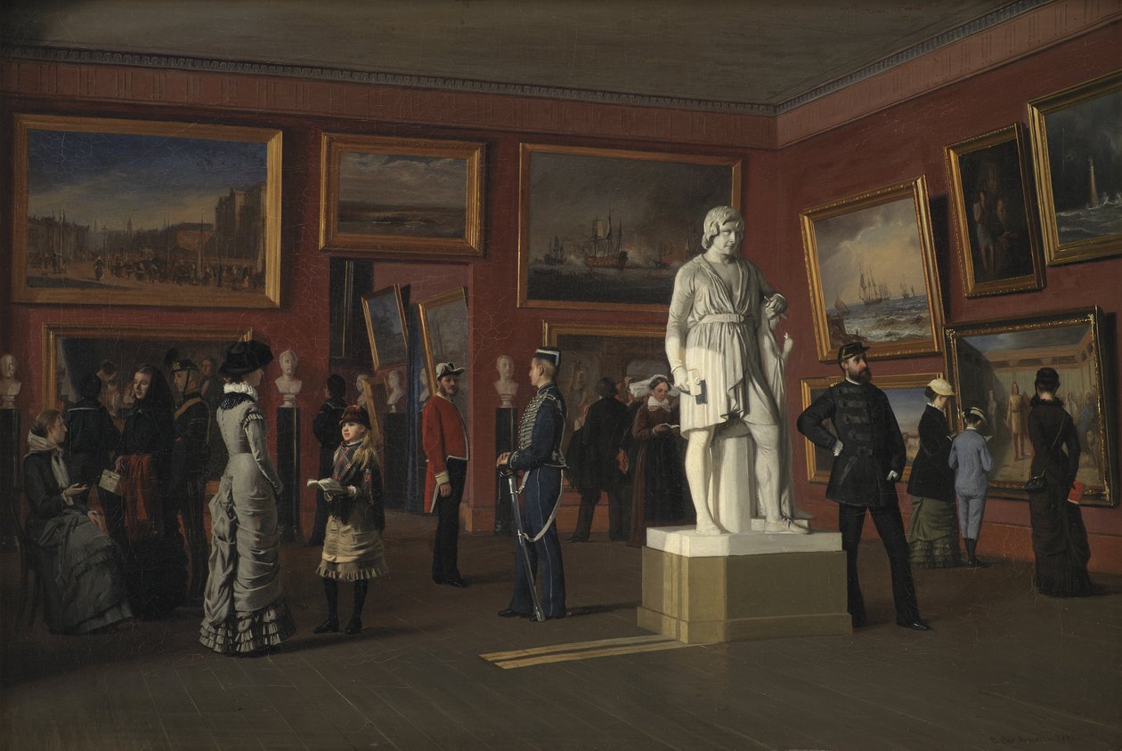 A Christiansborg Palota Királyi Festménygyűjteményének egyik szobája alkotó: C.C. Andersen