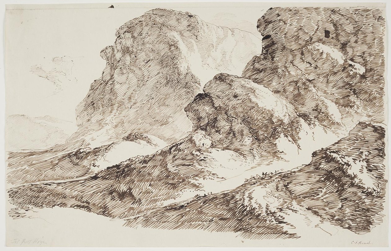 Hegyi táj alkotó: C.F. von Rumohr