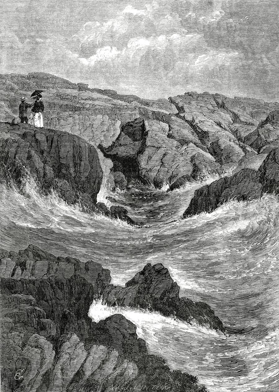 The Spouting Cave, Newport, Rhode Island, USA, 1872. május 4 alkotó: C.G. Griswold