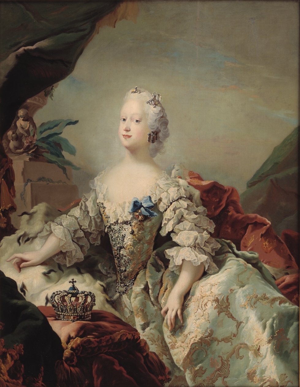 Louise, V. Frigyes első királynője koronázási ruhájában alkotó: C.G. Pilo