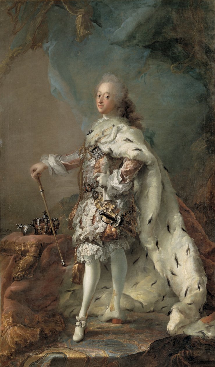 V. Frederik portréja kenetköntösben alkotó: C.G. Pilo