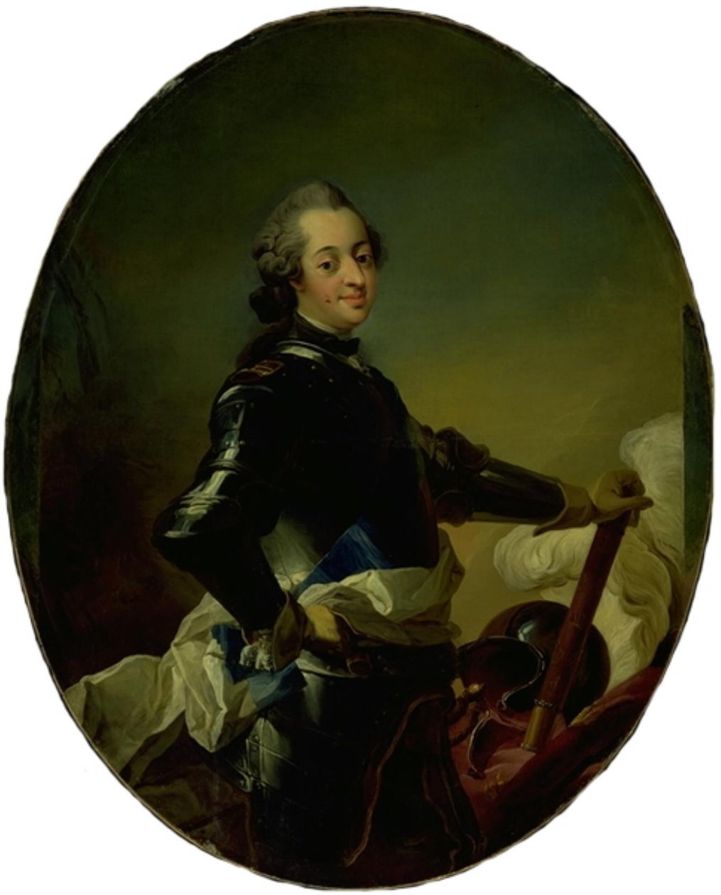 V. Frederik páncélos portréja alkotó: C.G. Pilo