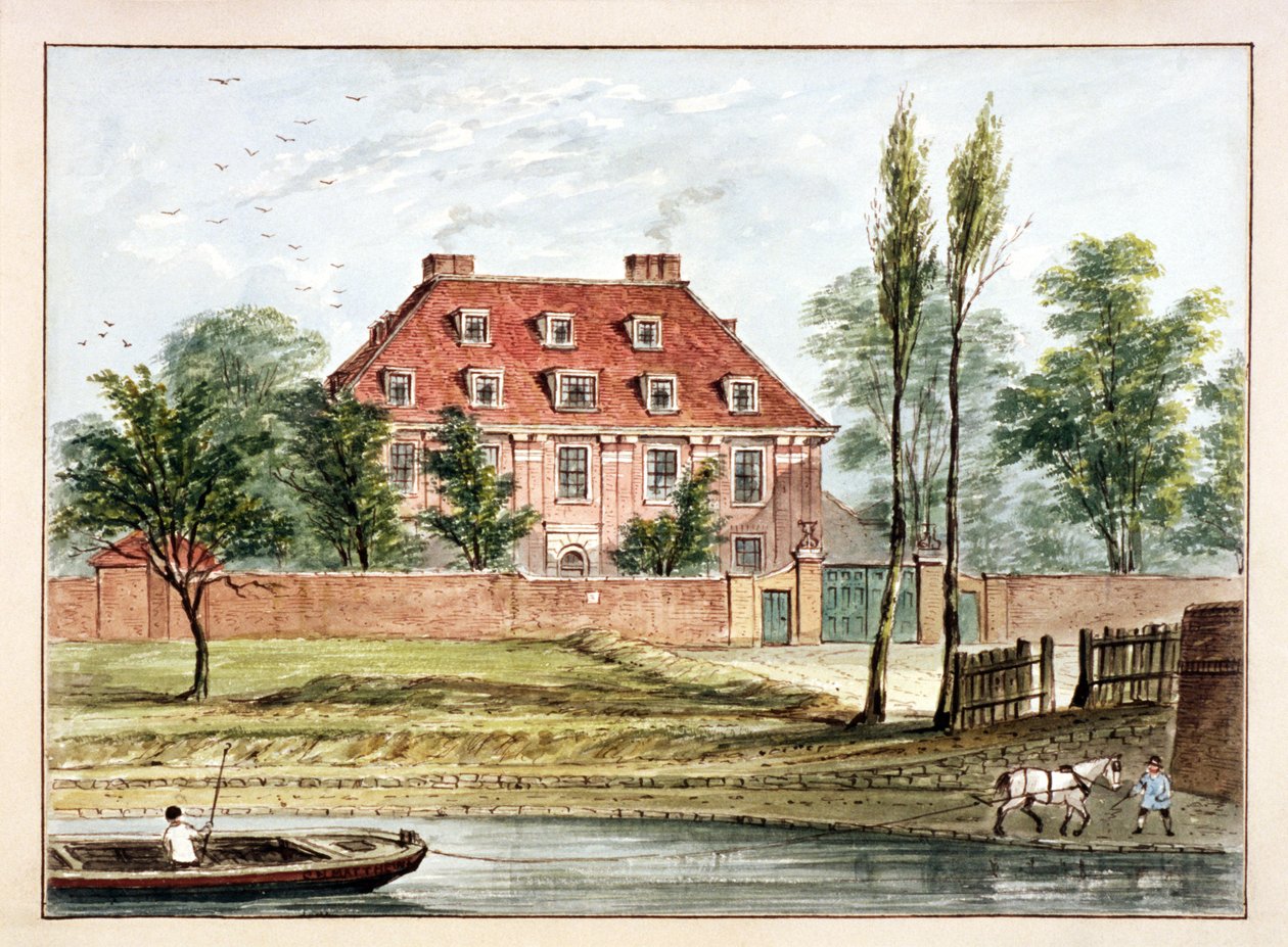 Kilátás a Baumes-házra, Hoxton, London, 1825 alkotó: CH Matthews